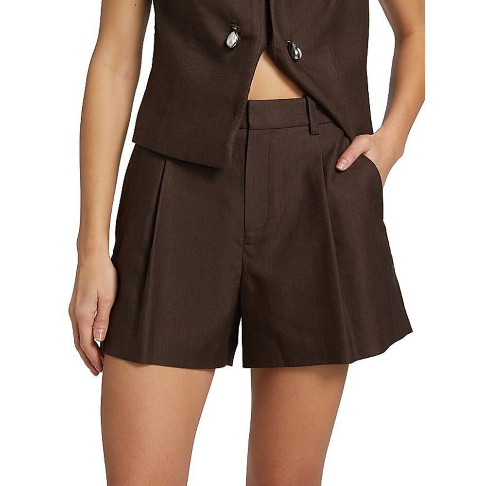 A.L.C. Brown High-Waist Tailored Shorts MRSP $395 - NWT